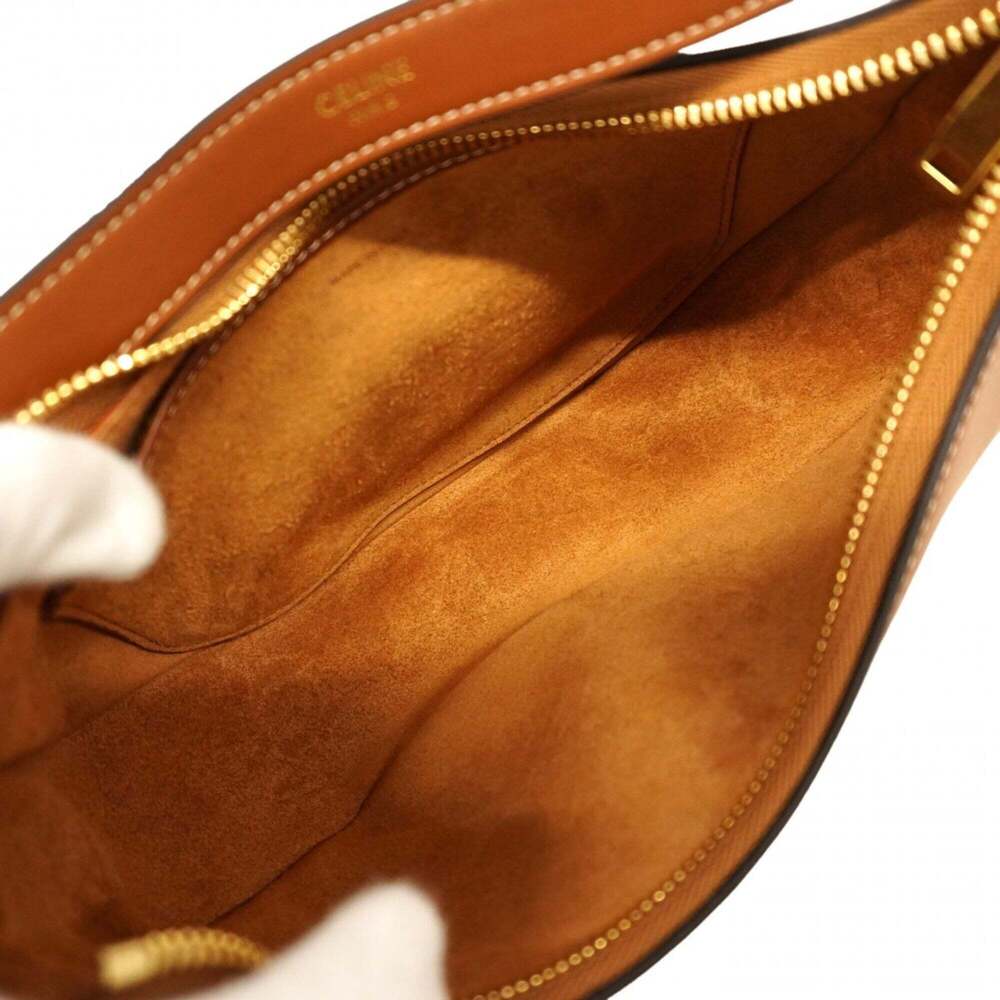 Celine Triomphe Medium AVA Leather Handbag, Brown, Women's - Picture 4 of 7